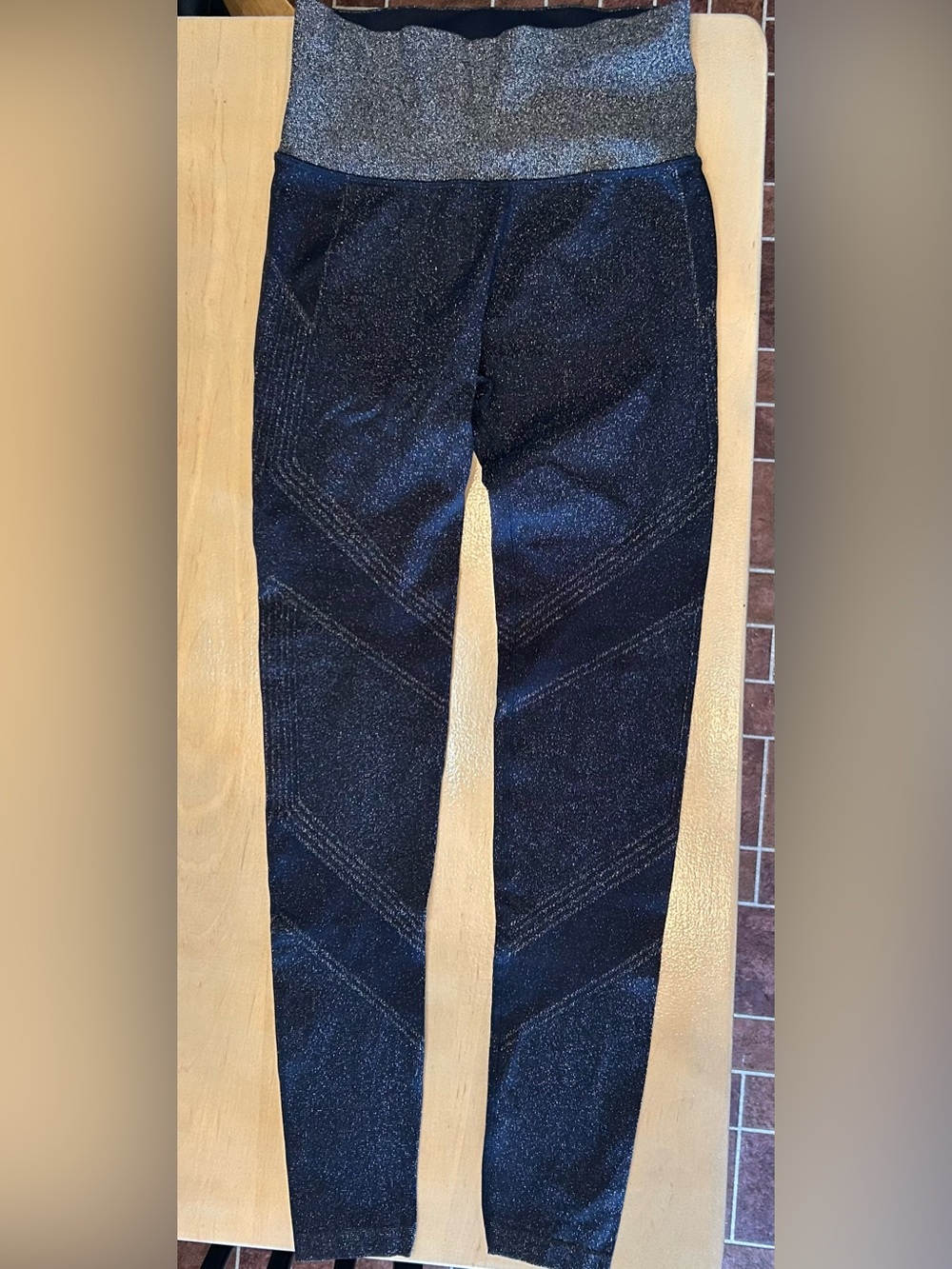 Women's Athleta Navy Glitter High-Waist Leggings
